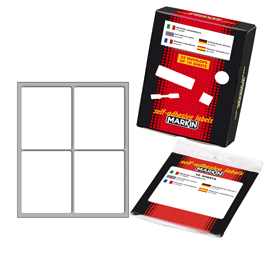 Etichetta adesiva bianca 70x56mm (10fogli x 4etichette) Markin