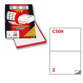 Etichetta adesiva C/509 bianca 100fg A4 210x148,5mm (2et/fg) Markin
