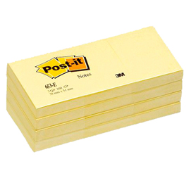 BLOCCO 100fg Post-it  Giallo Canary 38x51mm 653