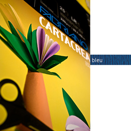 Blister 10fg cartoncino 35x50cm 220gr blu Cartacrea Fabriano