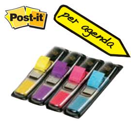 MINISET 140 SEGNAPAGINA POST-IT INDEX 683-4AB IN 4 COLORI VIVACI