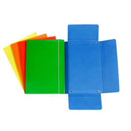 Cartella 3 lembi in cartone plastificato c/elastico 17x25cm rosso Cart.Garda