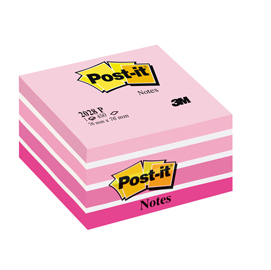 BLOCCO CUBO 450foglietti Post-it  76x76mm 2028-P PASTELLO ROSA