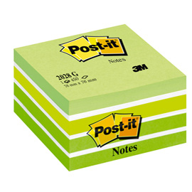 BLOCCO CUBO 450foglietti Post-it  76x76mm 2028-G PASTELLO VERDE