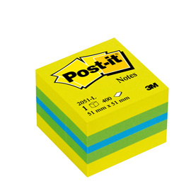 BLOCCO MINICUBO 400foglietti Post-it  51x51mm 2051-L LIMONE NEON