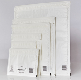 10 BUSTE IMBOTTITE BIANCHE F 22X33CM UTILE MAIL LITE