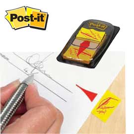 SEGNAPAGINA POST-IT 680-31 SIMBOLO "FIRMA QUI" INDEX 50FG