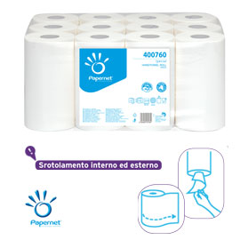 Asciugamani in rotolo MINI 210 strappi D 14,5cm Centrefeed Papernet