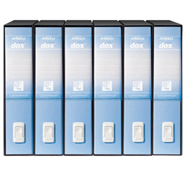 Registratore DOX 2 azzurro dorso 8cm f.to protocollo REXEL