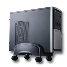 Supporto CPU con ruote PC201 - nero - Tecnostyl