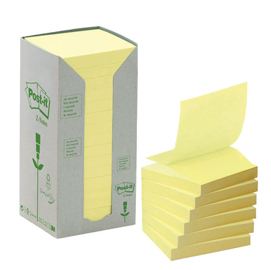 BLOCCO 100foglietti Post-it  Z-Notes Green 76x76mm R330-1T GIALLO RICICL.100