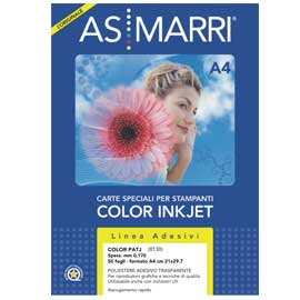 POLIESTERE INKJET A3 ADESIVO TRASPARENTE PERMANENTE 50FG 8426 MARRI