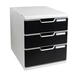CASSETTIERA MODULO A4 3 CASSETTI GRIGIO/NERO MULTIFORM