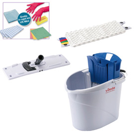 KIT ULTRA SPEED MINI: SECCHIO 10LT+STRIZZATORE+MOP+MIX VILEDA