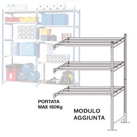 Scaffale RANG'ECO 5 ripiani 100x35xH200cm - Modulo Aggiunta