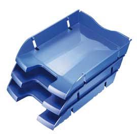 Vaschetta portacorrispondenza SALVASPAZIO blu HELIT
