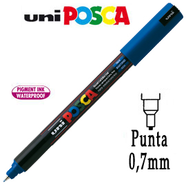 Marcatore UNI POSCA Pen PC1M p.extra fine 0,7mm blu UNI MITSUBISHI