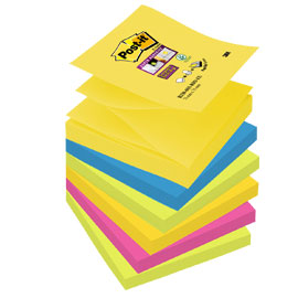 BLOCCO 90foglietti Post-it  Super Sticky Z-Notes 76x76mm R330-6SS-RIO D/J