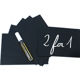 Set 20 TAG nere 5,2x7,4cm (A8) Securit