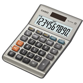 CALCOLATRICE DA TAVOLO MS-100BM 10cifre BIG DISPLAY CASIO