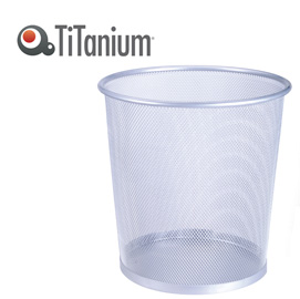 CESTINO GETTACARTE 12lt SILVER in metallo Titanium
