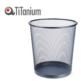 CESTINO GETTACARTE 12lt NERO in metallo Titanium