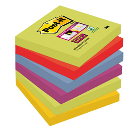 BLOCCO 90foglietti Post-it®Super Sticky 76x76mm 654-6SS-MAR-EU MARRAKESH
