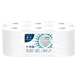 Rotolo asciugamani Autocut Microgoffrato 2veli Ø18,5cm DissolveTech Papernet