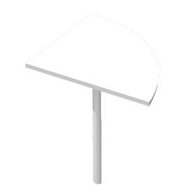 ANGOLARE 90  BIANCO + GAMBA SUPPORTO x SCRIVANIE EASY