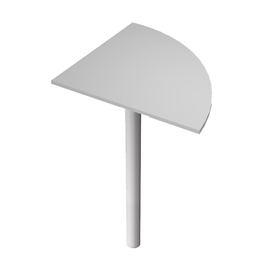 ANGOLARE 90  GRIGIO + GAMBA SUPPORTO x SCRIVANIE EASY