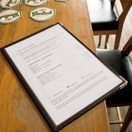 Set 3 Porta Menu' Crystal BR1 SINGOLO (per 2 FOGLI A4)