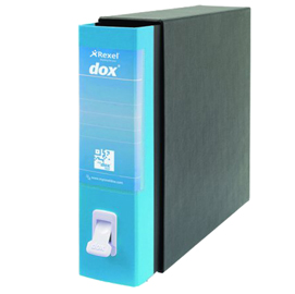 Registratore DOX 2 azzurro capri dorso 8cm f.to protocollo REXEL