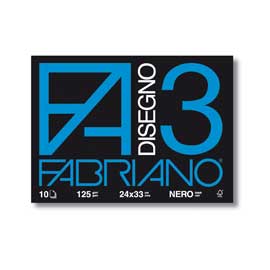 ALBUM 3 NERO (24X33CM) FG 10 125GR FABRIANO