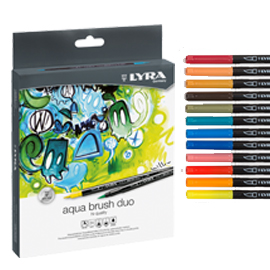 ASTUCCIO 24 PENNARELLI AQUA BRUSH DUO LYRA