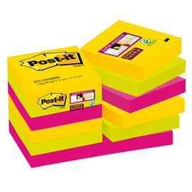 BLOCCO 90foglietti Post-it  Super Sticky 47,6x47,6mm 622-12SS-RIO-EU RIO DE J