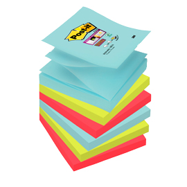BLOCCO 90foglietti Post-it  Super Sticky Z-Notes 76x76mm R330-6SS-MIA MIAMI