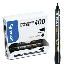 BONUS PACK 15+5 MARCATORE PERMANENTE 400 NERO P.SCALPELLO 4.5MM PILOT