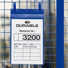 50 buste identificazione con fascette 210x297mm (A4-VERT.) art.1750 Blu DURABLE