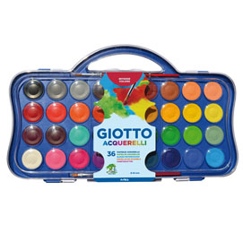 Colori acquerello 36 pastiglie da Ø30mm GIOTTO