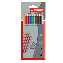 Astuccio 12 pastelli Stabilo AQUACOLOR 1612-3