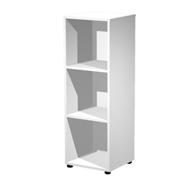 Contenitore a 3 caselle a giorno 41x40xH120,6cm Bianco - Maxi Rainbow