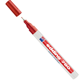 Marcatore EDDING 780 punta extra fine vernice rosso