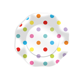 10 piatti Pois multicolor Ø18cm Big Party