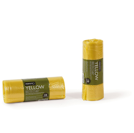 10 Sacchi rifiuti 70x110cm - 120Lt 20mic Giallo Classic