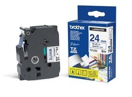 NASTRO LAMINATO BROTHER TZE-252 24MMx8MT BLU/BIANCO