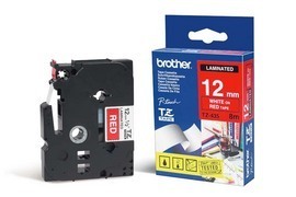 NASTRO BROTHER TZ-e435 12MMx8MT BIANCO/ROSSO