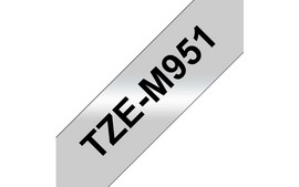 NASTRO METALIZZATO OPACO DA 24 mm (8 m) Nero/Argento OPACO