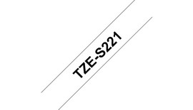 NASTRO BROTHER TZe-S221 9MMx8MT NERO/BIANCO ADESIVO RESISTENTE
