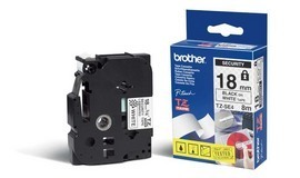 NASTRO DI SICUREZZA TZE-SE4 18MMx8MT NERO/BIANCO