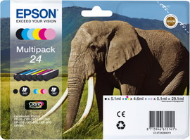 MULTIPACK 6-COLORS 24 CLARIA PHOTO HD INK
